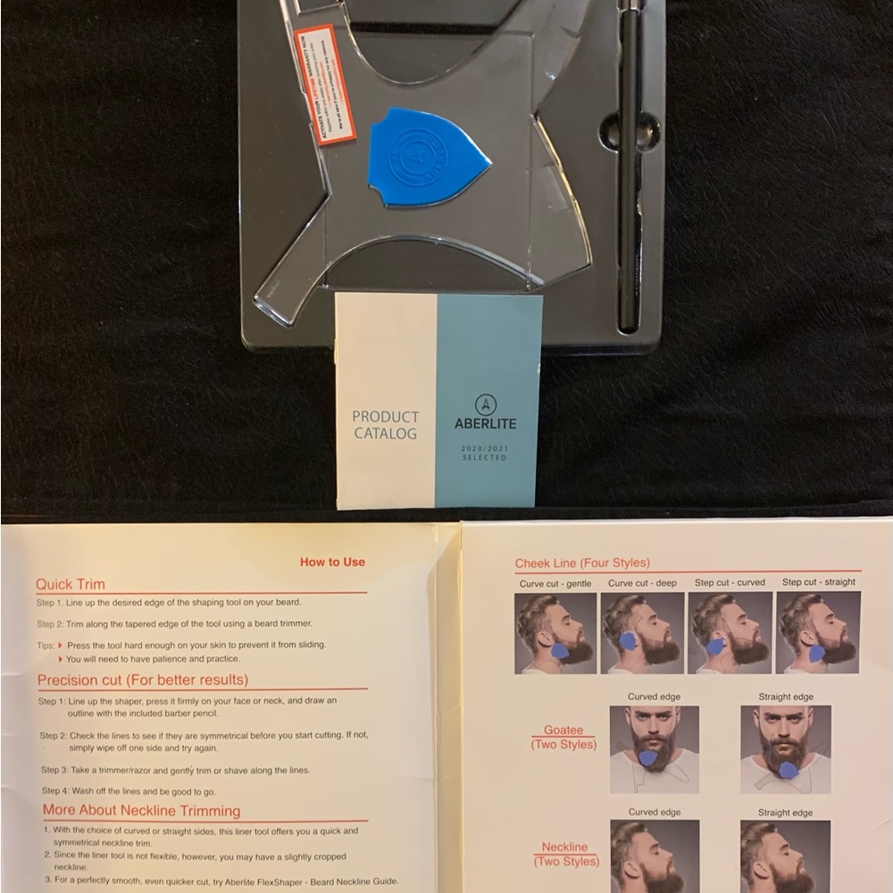 Precision Beard Shaping Tool - Blue - Picture 2 of 3